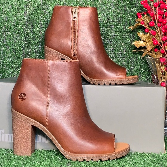 TIMBERLAND WOMEN'S TILLSTON PEEP-TOE BOOTIES - Picture 2 of 7